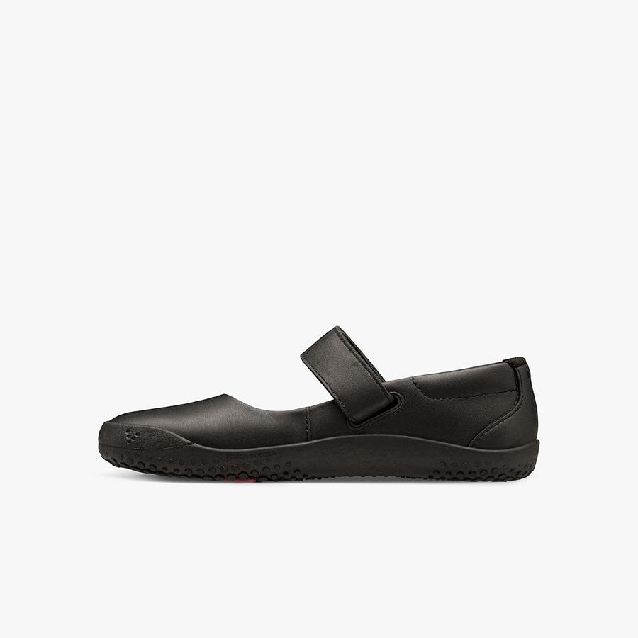 Black Kids' Vivobarefoot Wyn School II Juniors Casual Shoes | Philippines 0234MQZA